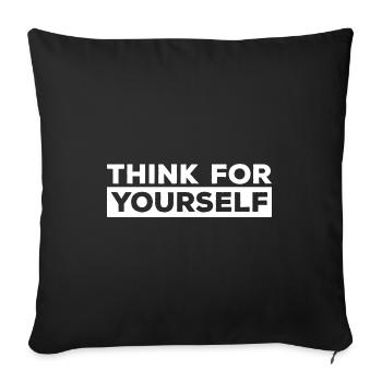 Atheism Proverbs | Atheists Atheist Gift Idea - Sofa pillowcase 17,3'' x 17,3'' (45 x 45 cm) - black - Front