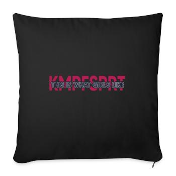 Kampfsport-girl Taekwondo japanische Kampfkunst - Sofakissenbezug 45 x 45 cm - Schwarz - Vorne