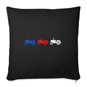 Traktorfahrer Traktor-oldie regelt Ernte Erntezeit - Sofakissenbezug 45 x 45 cm - Schwarz - Vorne