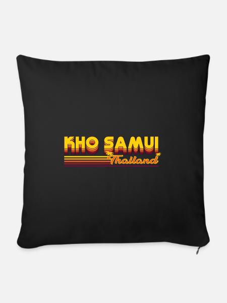 Ko Samui - Inselparadies im Design - Sofakissenbezug 45 x 45 cm - Schwarz