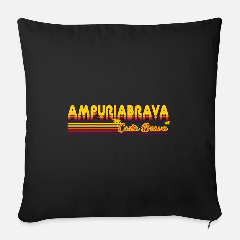 Ampuriabrava oder auch Empuriabrava Design - Sofakissenbezug 45 x 45 cm - Schwarz