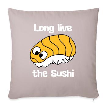 Vive les sushis - Housse de coussin décorative 45 x 45 cm - taupe clair - Devant
