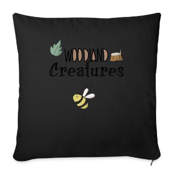 bee - Sofa pillowcase 17,3'' x 17,3'' (45 x 45 cm) - black - Front