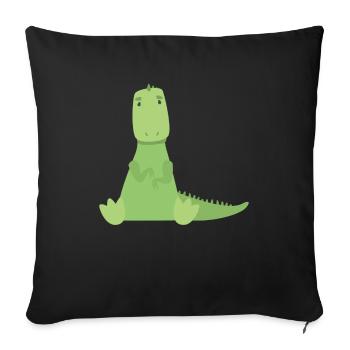 T-Rex - Sofakissenbezug 45 x 45 cm - Schwarz - Vorne