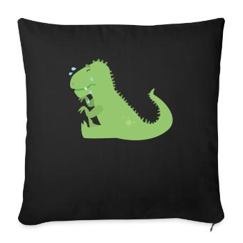 dino - Sofa pillowcase 17,3'' x 17,3'' (45 x 45 cm) - black - Front