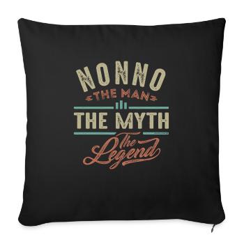 Nonno The Legend - Sofa pillowcase 17,3'' x 17,3'' (45 x 45 cm) - black - Front