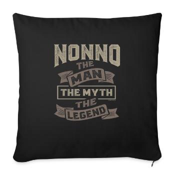 Nonno Legend - Sofa pillowcase 17,3'' x 17,3'' (45 x 45 cm) - black - Front