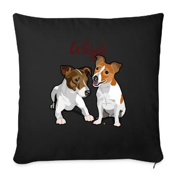 Les amis - Housse de coussin décorative 45 x 45 cm - noir - Devant
