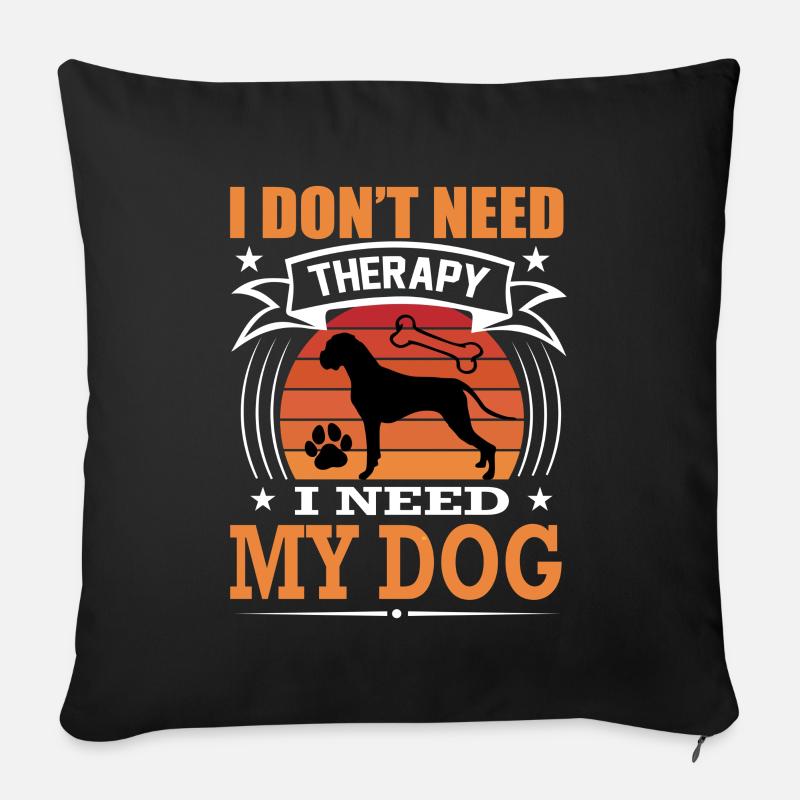 Boxer Mein Hund Retro Vintage Hunderasse - Sofakissenbezug 45 x 45 cm - Schwarz