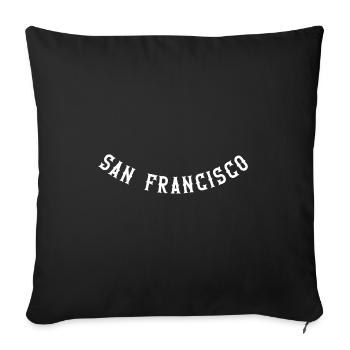 San Francisco - Sofa pillowcase 17,3'' x 17,3'' (45 x 45 cm) - black - Front