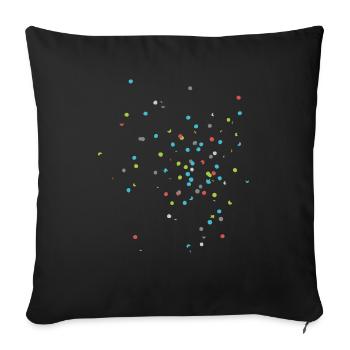 Konfetti - Sofakissenbezug 45 x 45 cm - Schwarz - Vorne