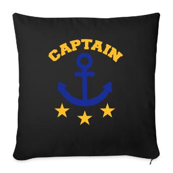 Captain - Sofakissenbezug 45 x 45 cm - Schwarz - Vorne