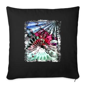 Puissance psychédélique - Housse de coussin décorative 45 x 45 cm - noir - Devant