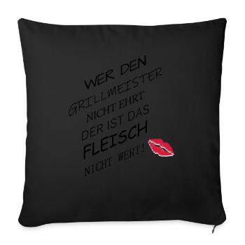 Fleisch nicht wert - Sofakissenbezug 45 x 45 cm - Schwarz - Vorne
