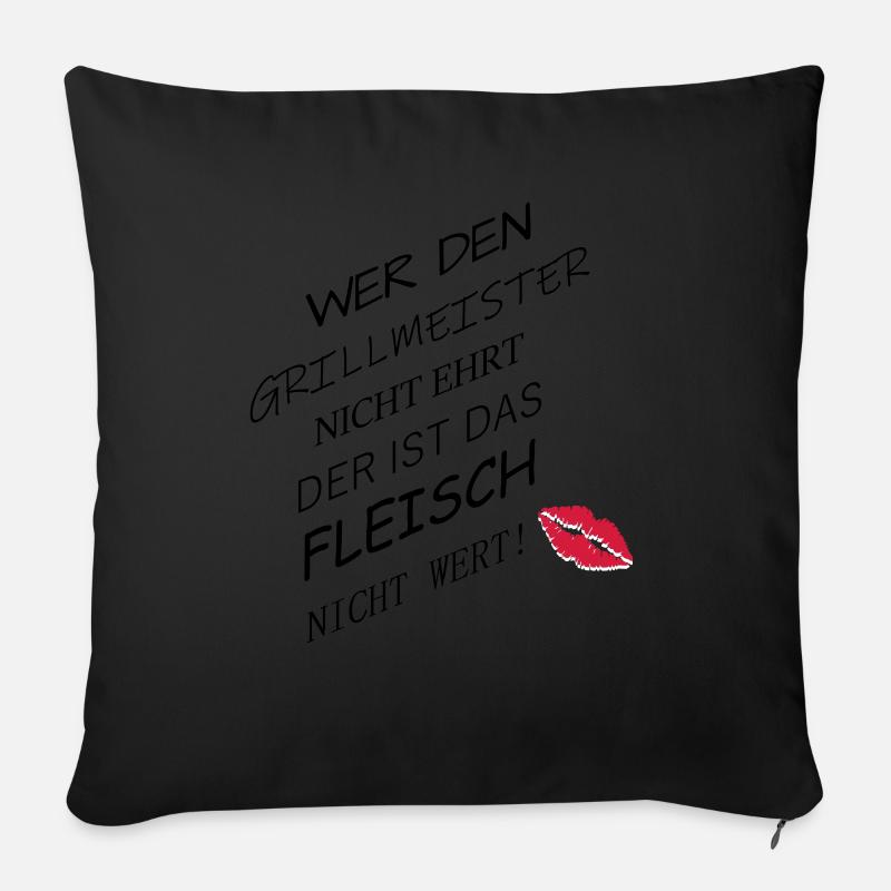 Fleisch nicht wert - Sofakissenbezug 45 x 45 cm - Schwarz