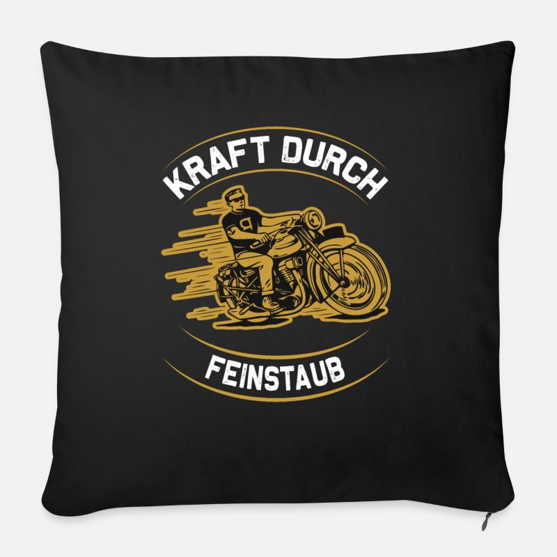Kraft durch Feinstaub - Sofakissenbezug 45 x 45 cm - Schwarz