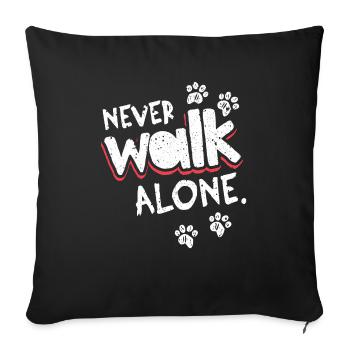 Funny dog owner gift - Sofa pillowcase 17,3'' x 17,3'' (45 x 45 cm) - black - Front