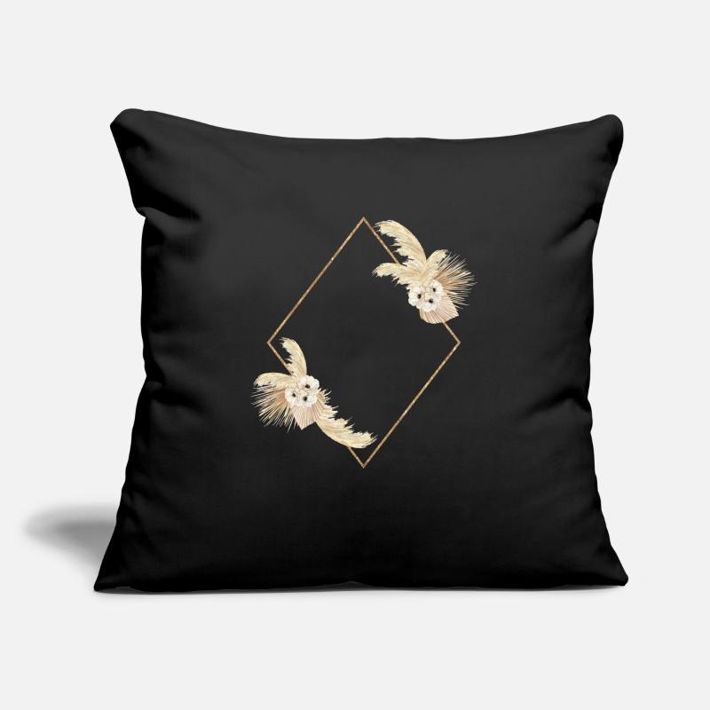 Idée de conception de diamant d'herbe de pampa Housse de coussin décorative 45 x 45 cm