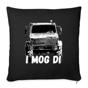 Unimog, commercial vehicle, truck, Unimog 406, tractor - Sofa pillowcase 17,3'' x 17,3'' (45 x 45 cm) - black - Front