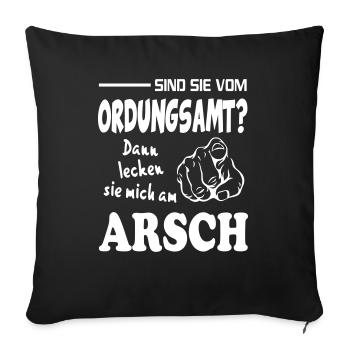 Corona Ordnungsamt Regeln Polizei Staatskontrolle - Sofakissenbezug 45 x 45 cm - Schwarz - Vorne