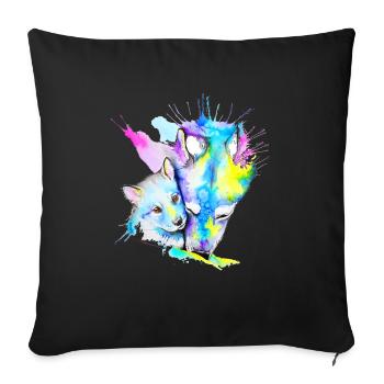 loup - Sofakissenbezug 45 x 45 cm - Schwarz - Vorne