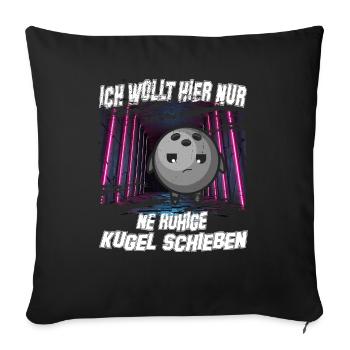 bowling legend balls x split bowl strike spare pin - Sofa pillowcase 17,3'' x 17,3'' (45 x 45 cm) - black - Front