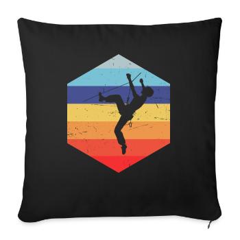 Bouldering Bouldering Women's Boulder Climber - Sofa pillowcase 17,3'' x 17,3'' (45 x 45 cm) - black - Front