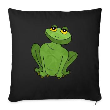 Grenouille - Housse de coussin décorative 45 x 45 cm - noir - Devant