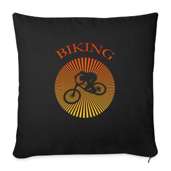 biking - Sofakissenbezug 45 x 45 cm - Schwarz - Vorne