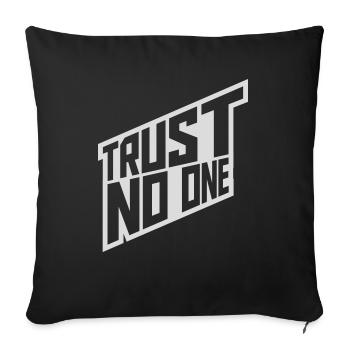 ne faites confiance à personne pour ne citer - Housse de coussin décorative 45 x 45 cm - noir - Devant