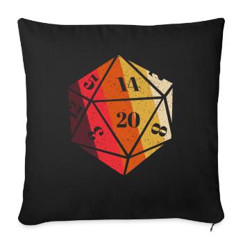 RPG RPG jeux de rôle sur table jeu de rôle de joueur - Housse de coussin décorative 45 x 45 cm - noir - Devant