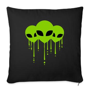 Graffiti Team 3 Aliens - Sofa pillowcase 17,3'' x 17,3'' (45 x 45 cm) - black - Front