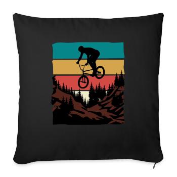 1 25 - Sofa pillowcase 17,3'' x 17,3'' (45 x 45 cm) - black - Front