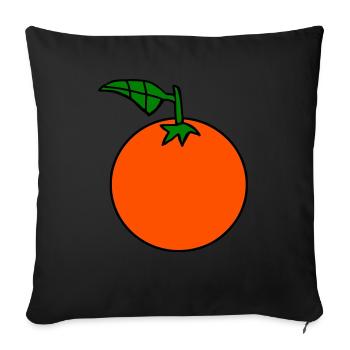 Orange - Sofa pillowcase 17,3'' x 17,3'' (45 x 45 cm) - black - Front
