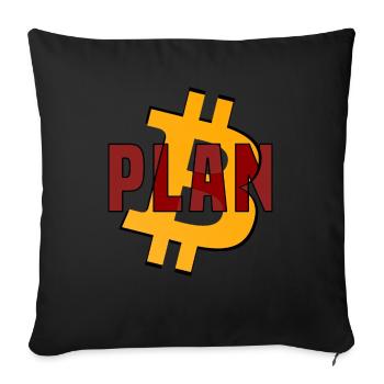 Plan B - Sofa pillowcase 17,3'' x 17,3'' (45 x 45 cm) - black - Front