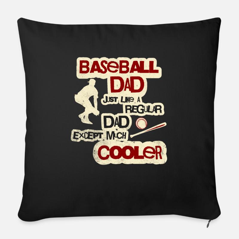 Cool Baseball Dad - Sofakissenbezug 45 x 45 cm - Schwarz