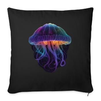 Galaxy Jellyfish - Sofa pillowcase 17,3'' x 17,3'' (45 x 45 cm) - black - Front