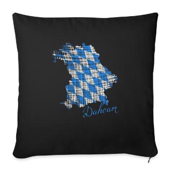 Servus, Dahoam, Bayern, bayrisches original - Sofakissenbezug 45 x 45 cm - Schwarz - Vorne