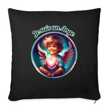 Je suis un Ange - Housse de coussin décorative 45 x 45 cm - noir - Devant