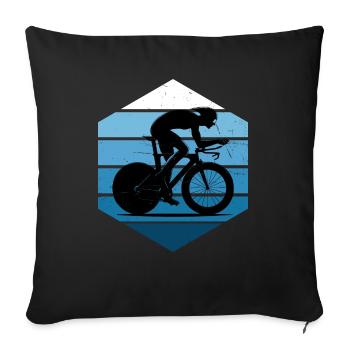 Vélo de route pour hommes Vélo de route Vélo de route Vélo de route - Housse de coussin décorative 45 x 45 cm - noir - Devant