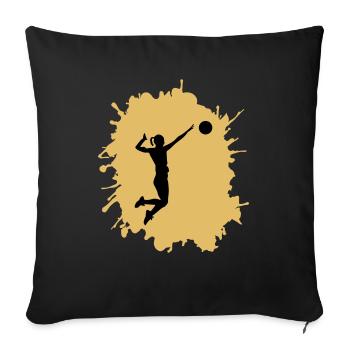 Blobs de handball pour femmes - Housse de coussin décorative 45 x 45 cm - noir - Devant