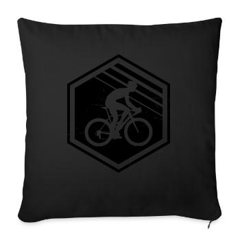 Road Bike Road Bike Men Women's Road Bike Road Bike - Sofa pillowcase 17,3'' x 17,3'' (45 x 45 cm) - black - Front