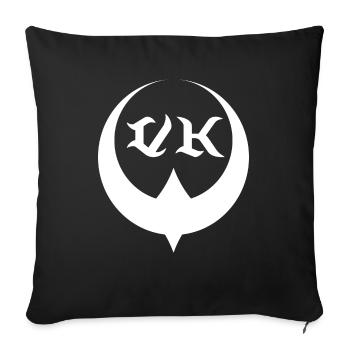 VK White Moon Logo - Sofakissenbezug 45 x 45 cm - Schwarz - Vorne
