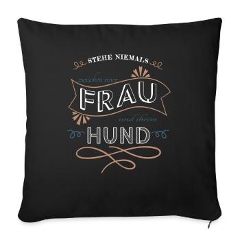 Quote Boxer Statement Doggie Animal Bachhund Humor - Sofa pillowcase 17,3'' x 17,3'' (45 x 45 cm) - black - Front