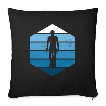 Cyclisme VTT Cyclisme Vélo Vélo - Housse de coussin décorative 45 x 45 cm - noir - Devant