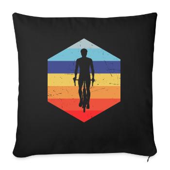 Cyclisme Vélo Cyclisme VTT Vélo Homme - Housse de coussin décorative 45 x 45 cm - noir - Devant