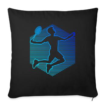 Squash Badminton Players Men Women - Sofa pillowcase 17,3'' x 17,3'' (45 x 45 cm) - black - Front