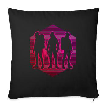 Femmes Grimpeurs Hommes Escalade Bloc - Housse de coussin décorative 45 x 45 cm - noir - Devant