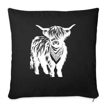 Cow Farmer Funny Farming Cows Animal Farm - Sofa pillowcase 17,3'' x 17,3'' (45 x 45 cm) - black - Front