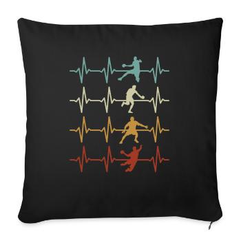 Handball Handball Garçons Handball Joueurs de handball - Housse de coussin décorative 45 x 45 cm - noir - Devant